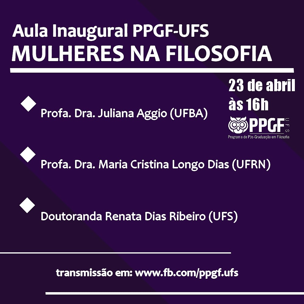 Cartaz aula inaugural ppgf